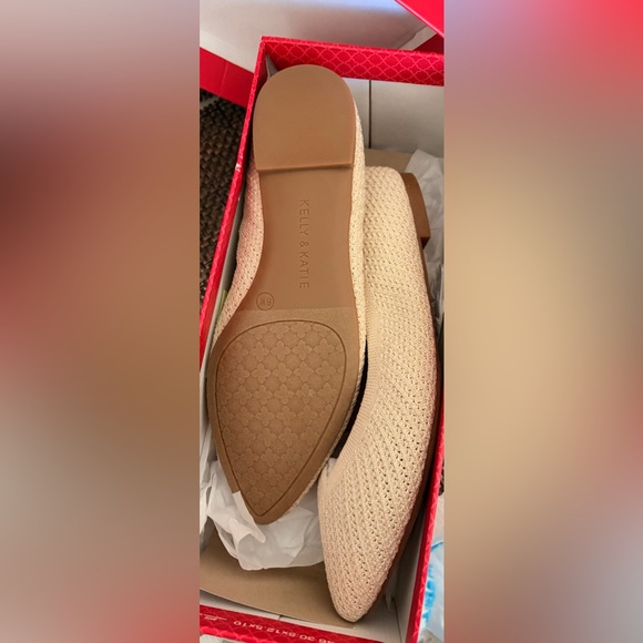 Kelly & Katie Beige Textured Flats - Picture 6 of 6